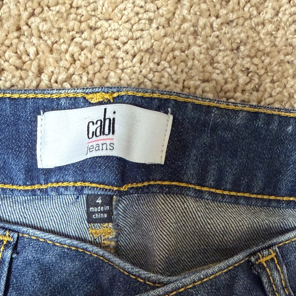 CAbi Distressed Blue Denim Shorts - Picture 2 of 3